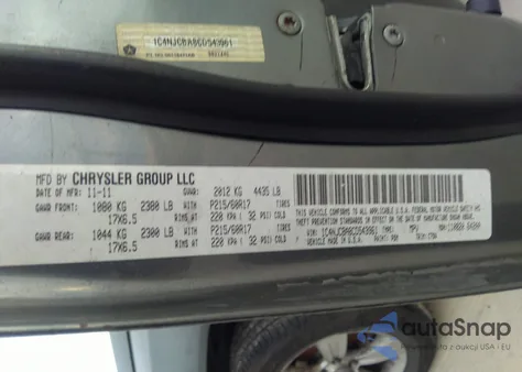 2012 Jeep Compass Sport from USA, damaged, VIN 1C4NJCBA8CD543961